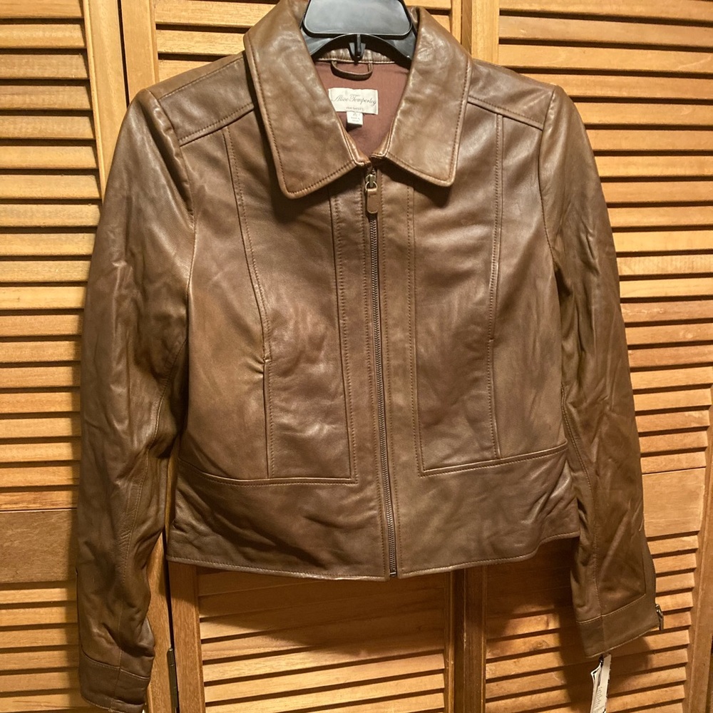 Alice Temperley Brown Soft Genuine Leather BOHO Jacket